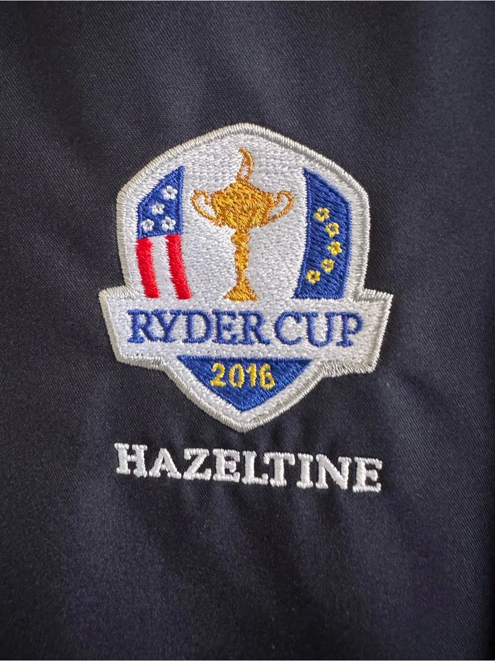 Cutter & Buck CB WeatherTec Ryder Cup 2016 Golf‎ Jacket L Navy 1/4 Zip Hazeltine
